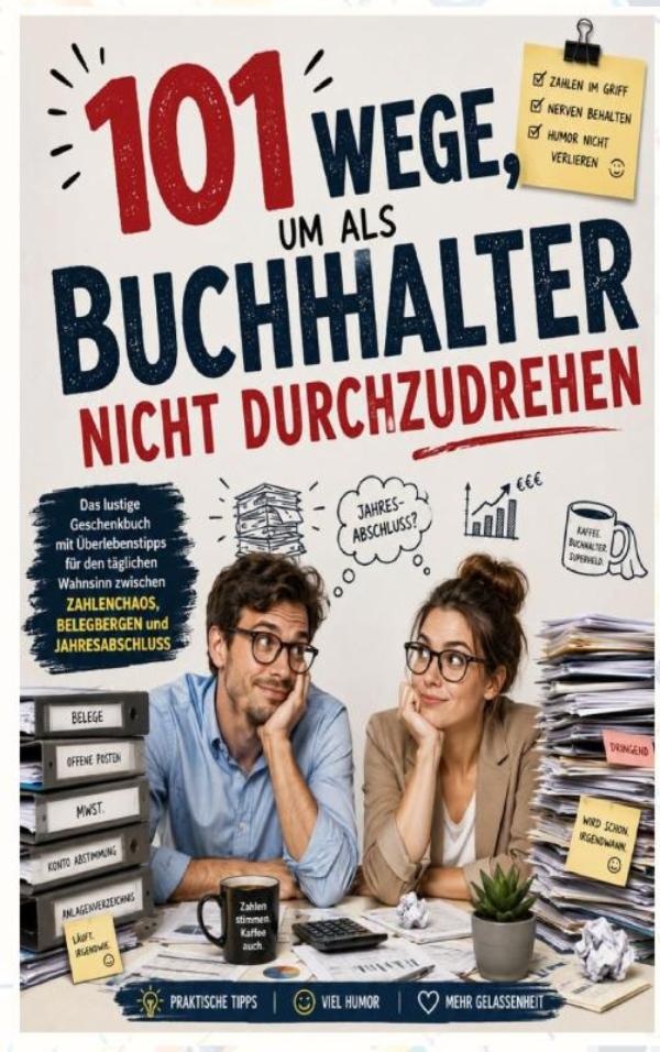 101 Wege, um als Buchhalter nicht durchzudrehen: Das lustige Geschenkbuch mit Überlebenstipps für den täglichen Wahnsinn - zwischen Zahlenchaos, Belegbergen und Jahresabschluss