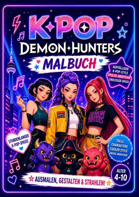 KPop Demon Hunters Malbuch für Mädchen