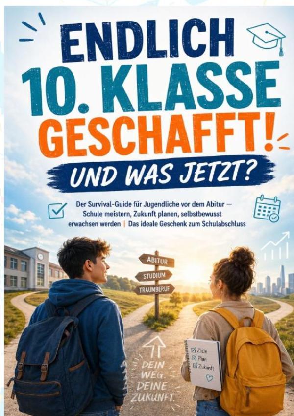 Endlich 10. Klasse geschafft! Und was jetzt? Der Survival-Guide für Jugendliche vor dem Abitur - Schule meistern, Zukunft planen, selbstbewusst erwachsen werden | Das ideale Geschenk zum Schulabschluss