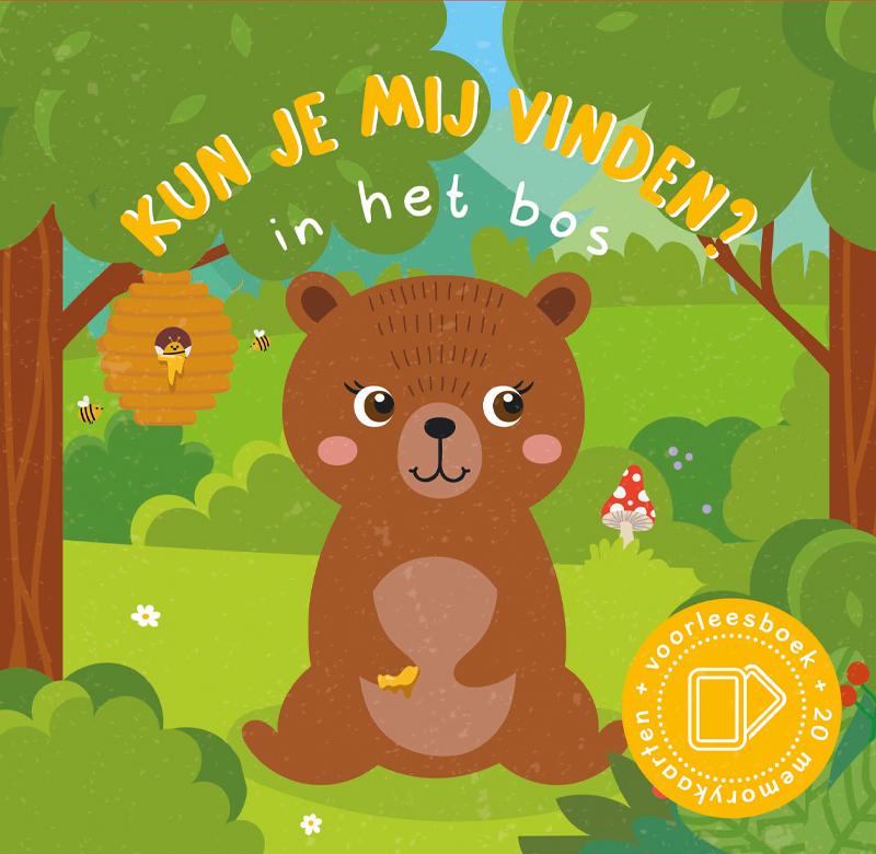 Kun je mij vinden? In het bos - Voorleesboek + 20 memorykaarten