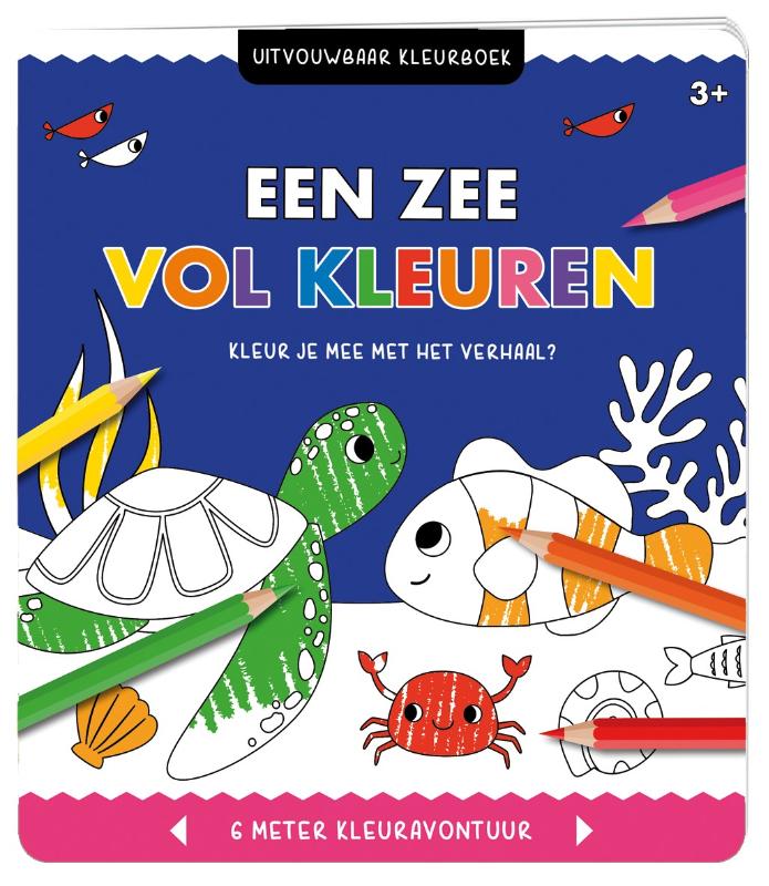 Uitvouwbaar kleurboek - Een zee vol kleuren - Kleur je mee met het verhaal?