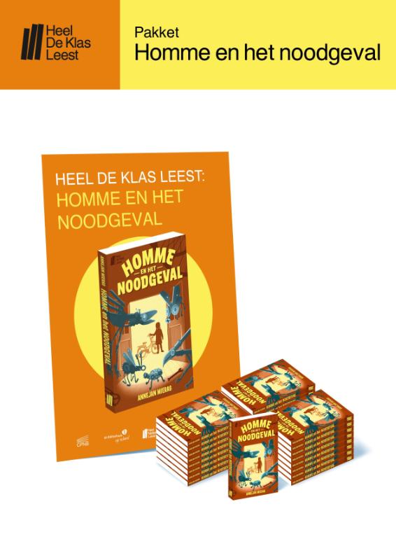 Schoolpakket Heel De Klas Leest 2026 - Homme en het noodgeval (PO groep 5-6) - KBb-ledenprijs € 32,40 incl. btw