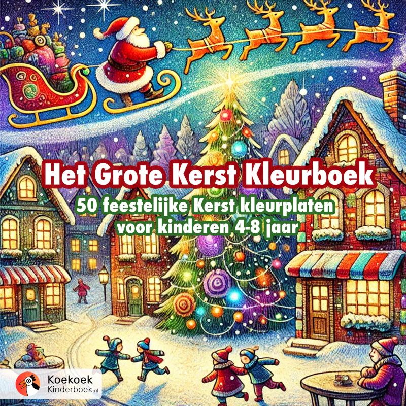 Het Grote Kerst Kleurboek - 50 feestelijke Kerst kleurplaten voor kinderen 4-8 jaar
