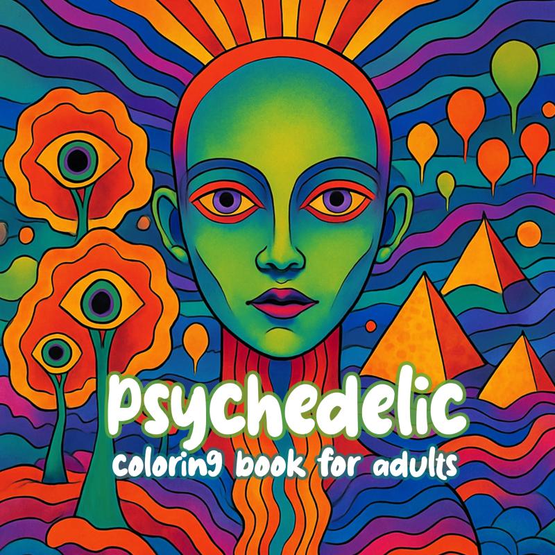 Psychedelic coloring book for adults - Your portal to a world of wild patterns, surreal visions, and sacred geometry