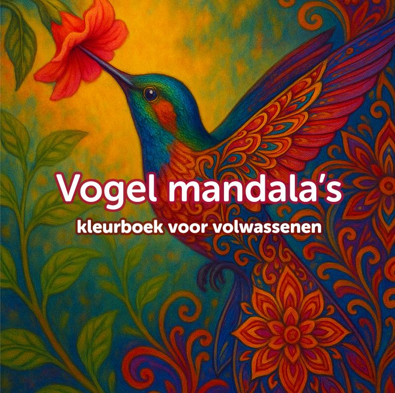 Mandala vogel kleurboek voor volwassenen - 50 ontspannende ontwerpen