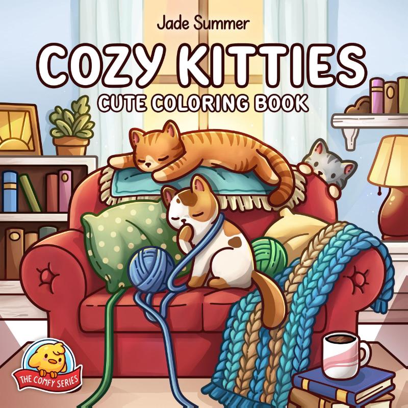 Cozy Kitties - Cute Coloring Book