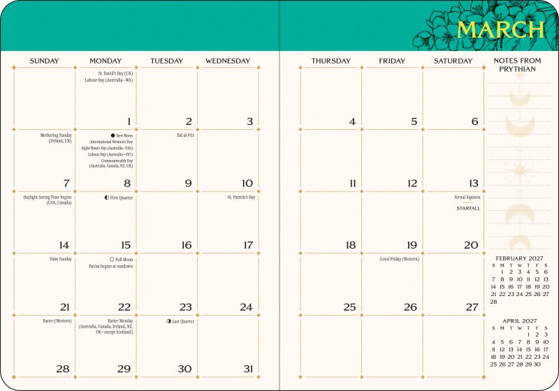 A Court of Thorns and Roses - 2027 Monthly/Weekly Planner Calendar
