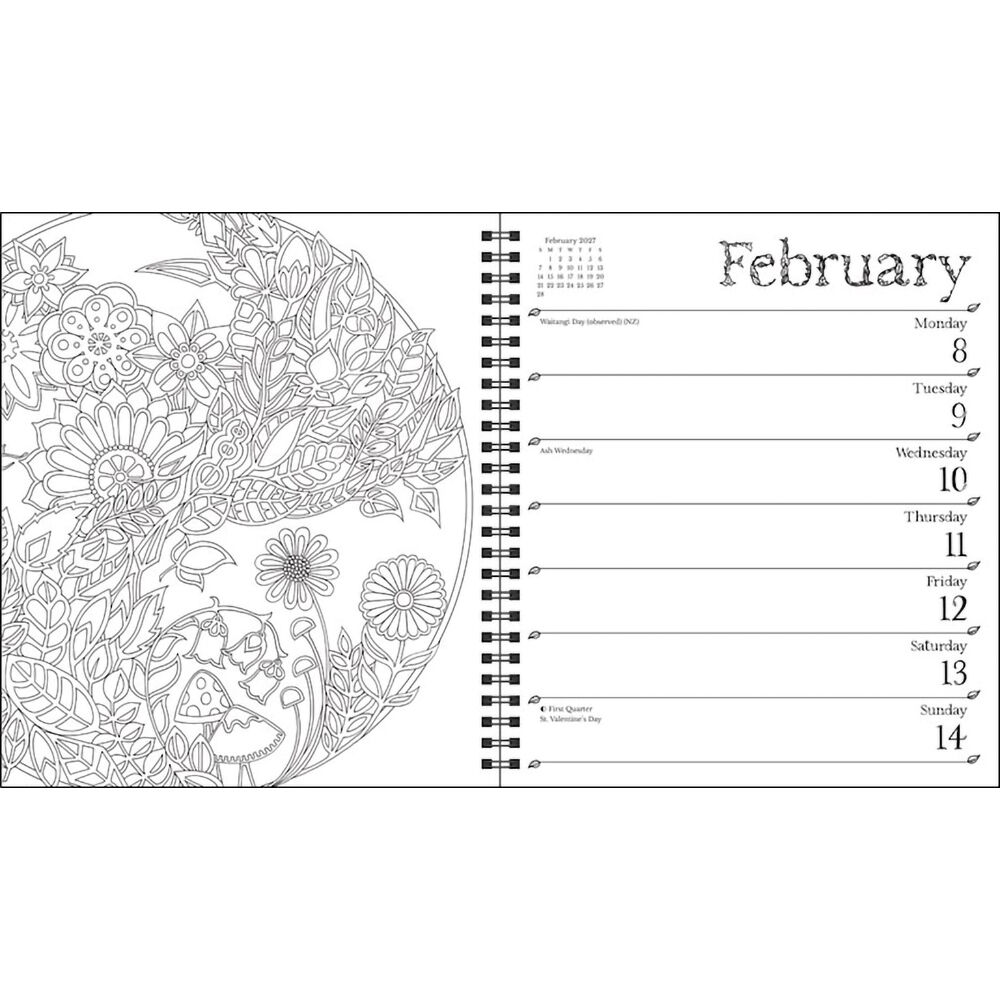 Johanna Basford - 2027 Weekly Coloring Calendar