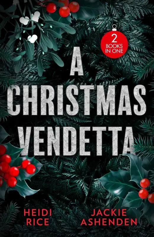 Donkergroene boekomslag christmas vendetta met feestelijk gebladerte en zilveren titel zijn innocent undoing