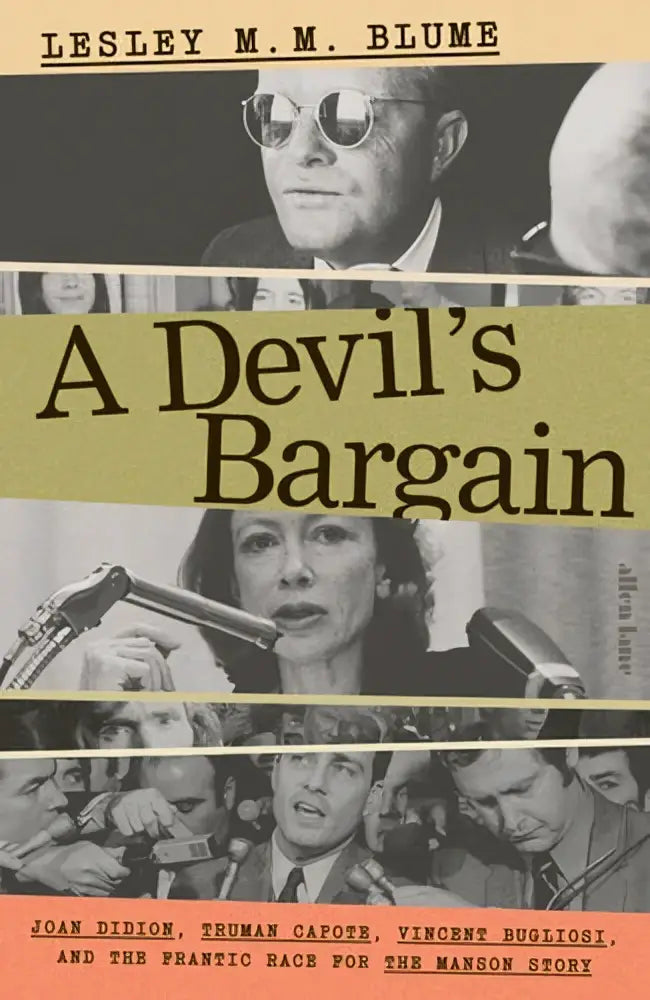 De boekomslag van a devil’s bargain door lesley blume uitgegeven door allen lane bevat opvallende zwarte en rode kleuren