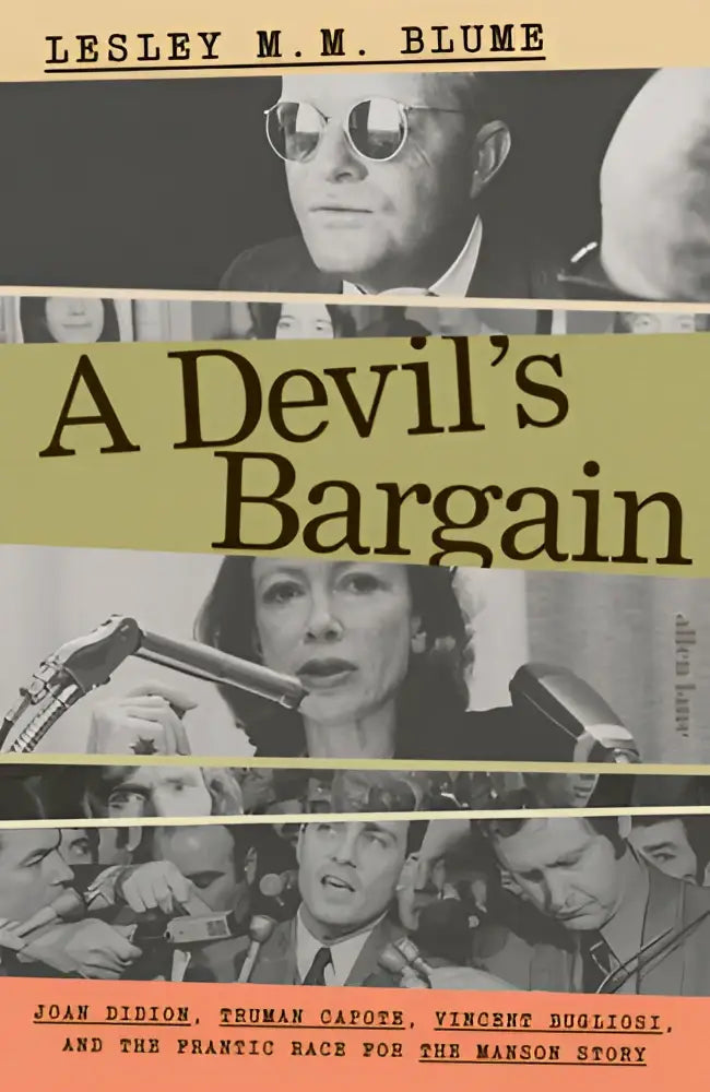 De boekcover van a devil’s bargain door lesley blume uitgegeven door allen lane met een donkerrode achtergrond