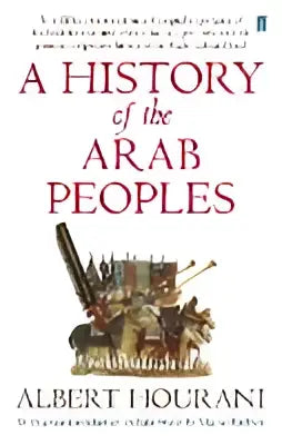 Hardcoverboek a history of the arab peoples updated edition met donkerbruine kaft en gouden letters van titel en auteur