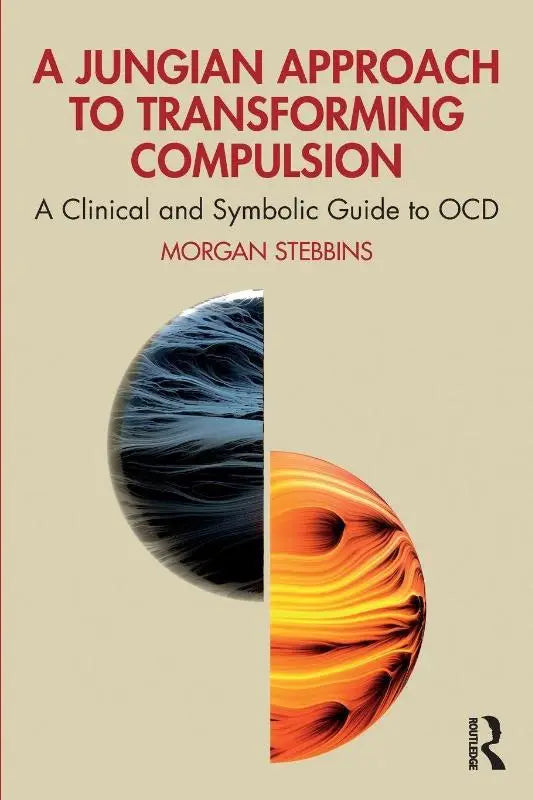 Het boek A Jungian approach to transforming compulsion toont een split sphere in blauwen en oranje voor jungiaanse benadering van ocd
