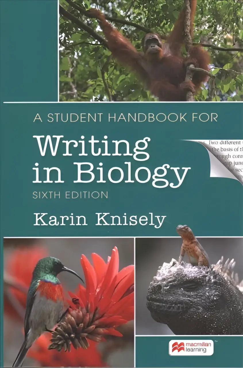 Een teal bedekt student handbook for writing in biology zesde editie van karin knisely voor biologie schrijven