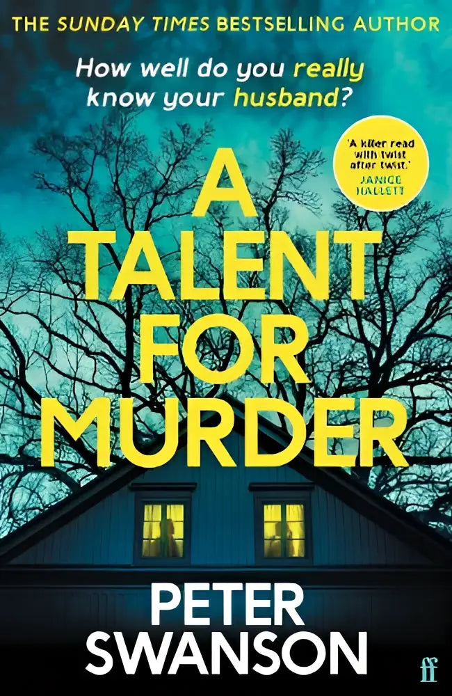 Donkerblauwe editie van a talent for murder door peter swanson, een must-read psychological thriller voor deze zomer