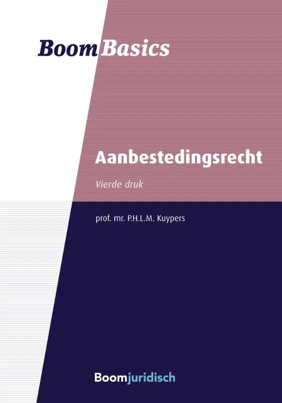 De cover van het boek aanbestedingsrecht door pieter kuypers uitgegeven door koninklijke boom uitgevers