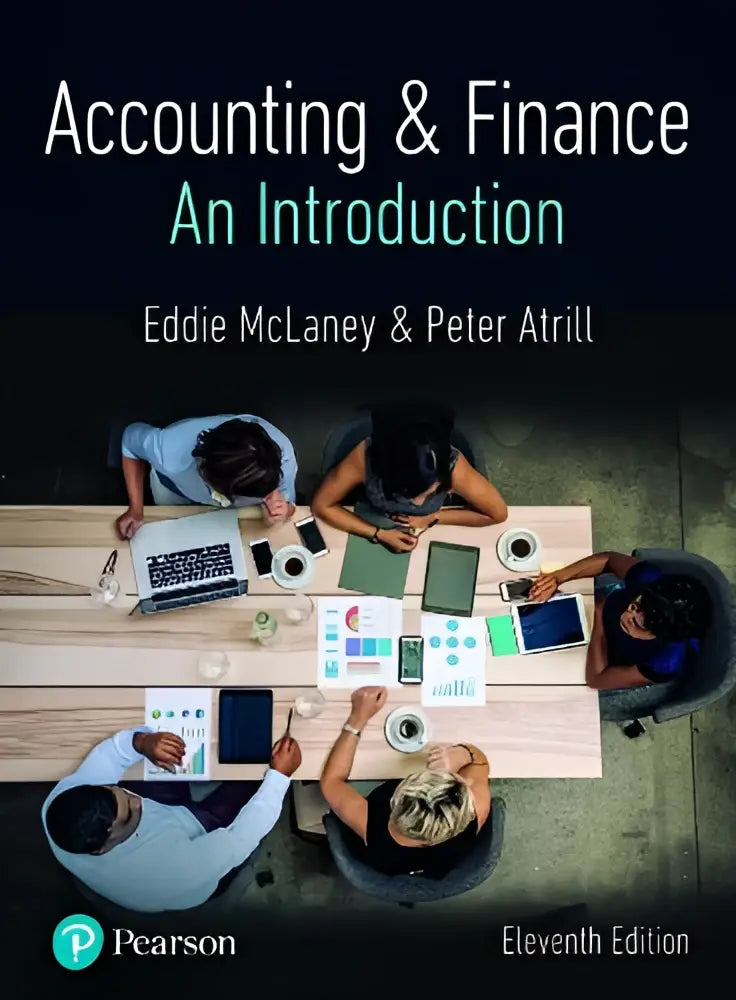 De boekomslag van accounting and finance een introductie door eddie mclaney en peter atrill elfde editie uitgegeven door pearson