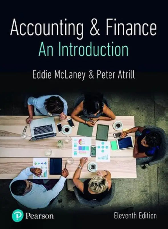 De omslag van het pearson studieboek accounting and finance een introductie elfde editie door eddie mclaney en peter atrill