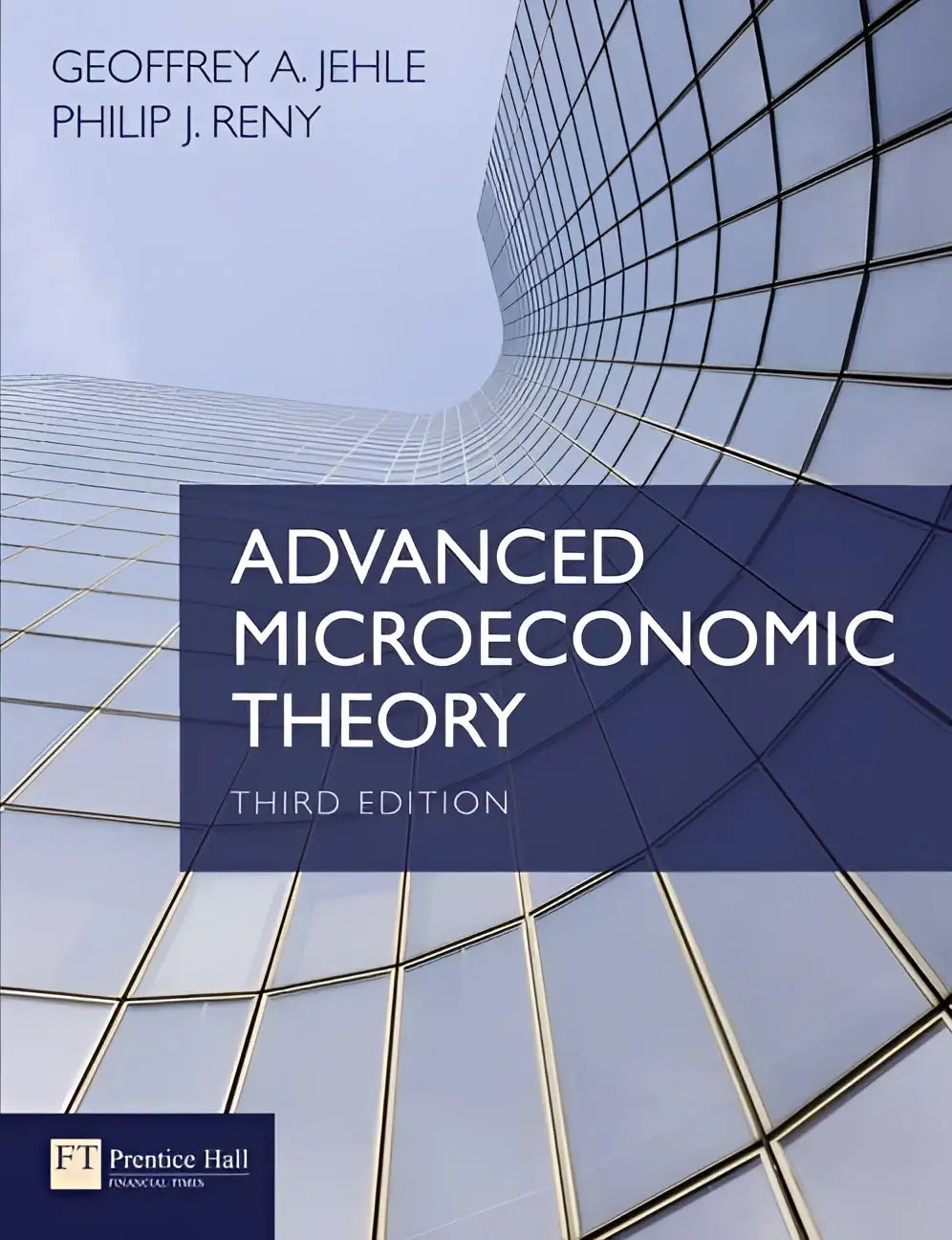 De boekomslag toont advanced microeconomic theory derde editie door geoffrey a voor studie in advanced microeconomic theory