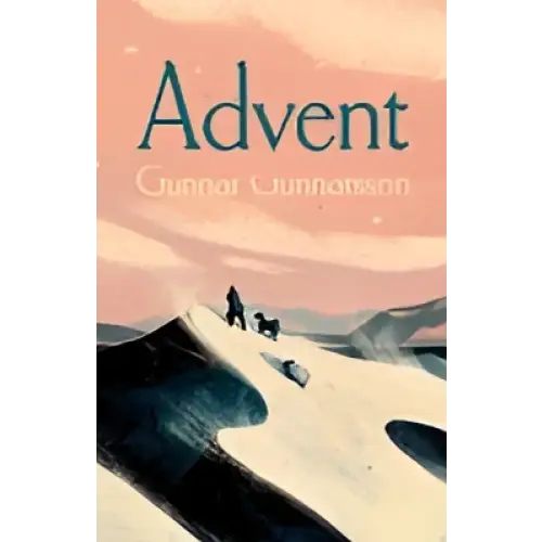 Minimalistische boekcover Advent van Gunnar Gunnarsson in donkergroen