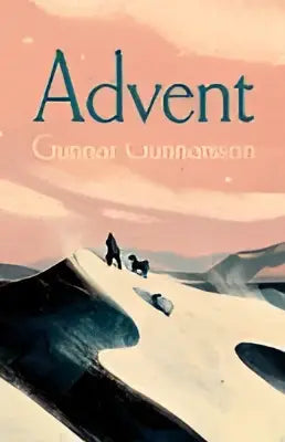 Minimalistische boekcover Advent van Gunnar Gunnarsson in donkergroen