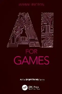 De boekhoes van ai for games heeft een gedurfd, modern ontwerp met roze en witte letters op een diep wijnrode achtergrond