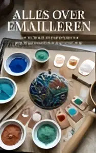 Een collectie kleurrijke ronde glazen kralen in blauw groen en bruin voor prachtige resultaten stap bij emailleren
