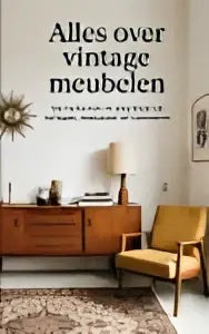 Vintage meubelen houten console tafel met meerdere laden en open planken in warme bruine finish