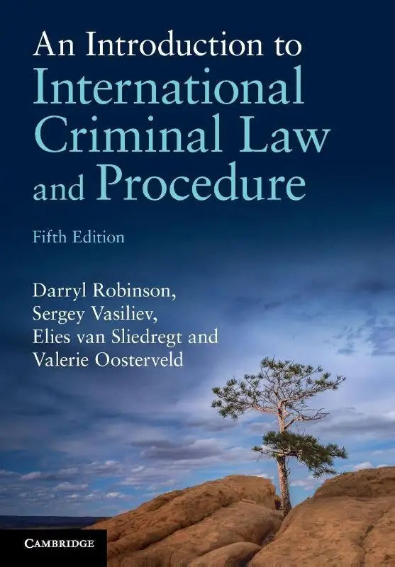De boekcover van an introduction to international criminal law and procedure vijfde editie door darryl robinson en anderen