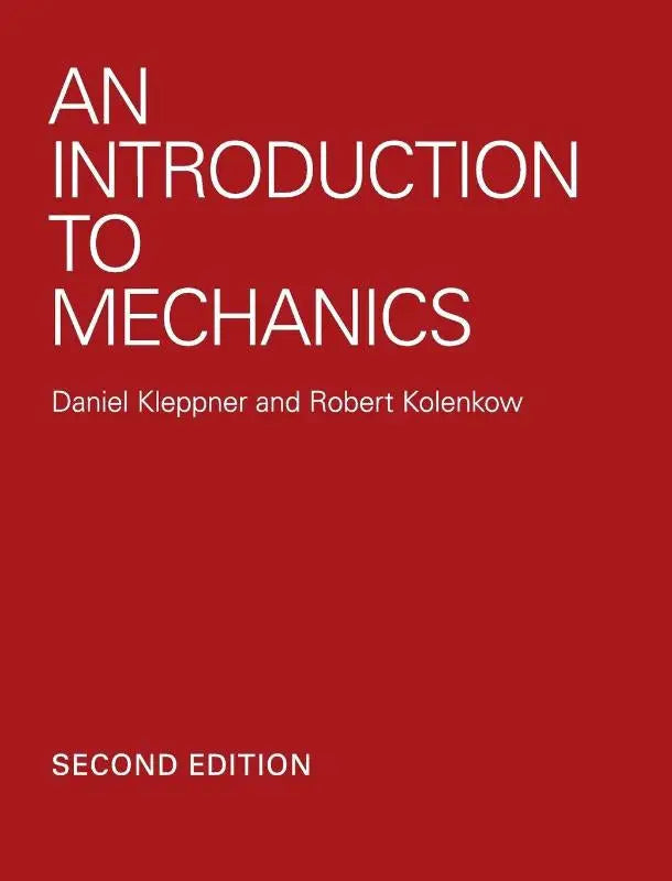 Rood hardcover leerboek an introduction to mechanics door daniel kleppner en robert kolenkow, ideaal voor klassieke mechanica cursussen