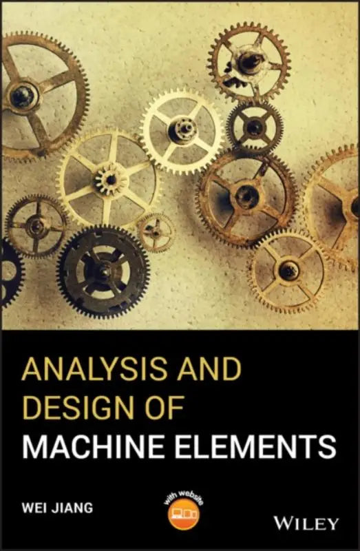 De boekomslag toont een verzameling vintage metalen tandwielen voor analyse en ontwerp van machine-elementen