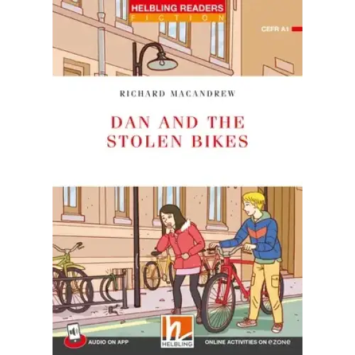 Omslag van kinderboek Dan and the stolen bikes door Richard MacAndrew met fietsendieven