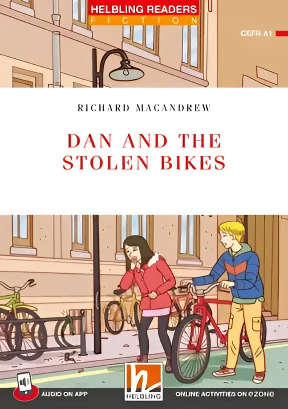 Omslag van kinderboek Dan and the stolen bikes door Richard MacAndrew met fietsendieven