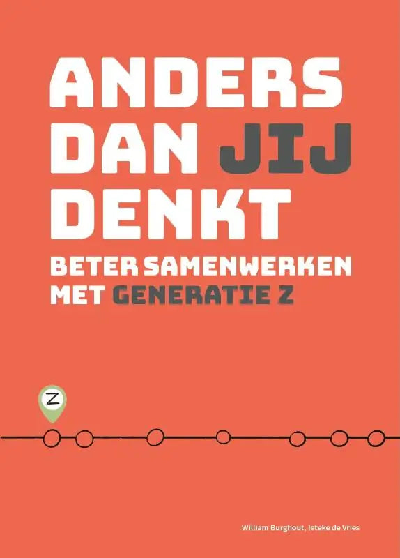 Boekomslag met oranje achtergrond en witte en donkergrijze tekst van anders dan jij denkt van william bur