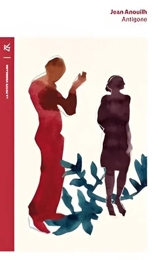 Boekomslag met abstracte figuren voor het product Antigone
