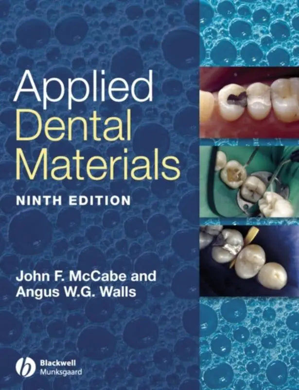 De cover van het negende editie leerboek applied dental materials door john f met focus op dental materials toegepast in tandheelkunde