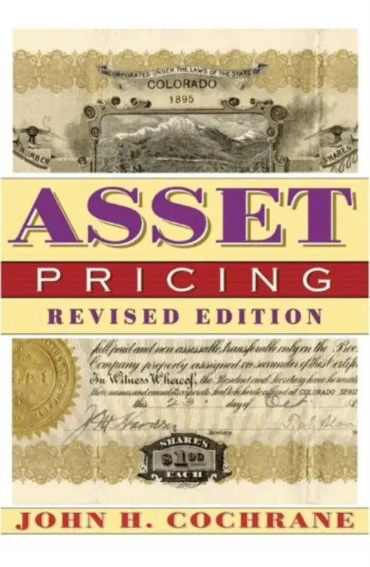 De herziene editie van asset pricing door john h. met focus op asset pricing en discount factor in een professioneel ontwerp
