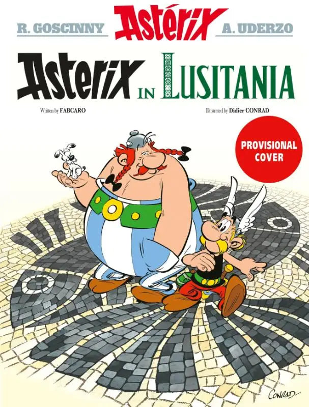 Asterix in Lusitania comicboekhoes met Asterix en Obelix op mozaïektegelpad, Asterix 41 editie