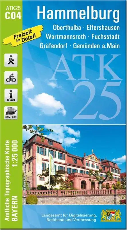 ATK25-C04 Hammelburg (Amtliche Topographische Karte 1:25000) - Oberthulba, Elfershausen, Wartmannsroth, Fuchsstadt, Gräfendorf, Gemünden a.Main