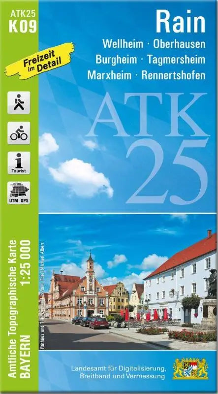 ATK25-K09 Rain (Amtliche Topographische Karte 1:25000) - Wellheim, Oberhausen, Burgheim, Tagmersheim, Marxheim, Rennertshofen
