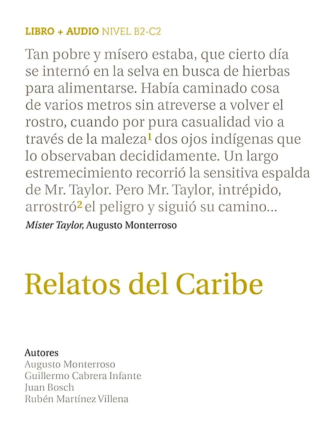 Audiolibro relatos del caribe (nivel b2-c2) libro + audio-cd - audiolibro relatos del caribe (nivel b2-c2) libro