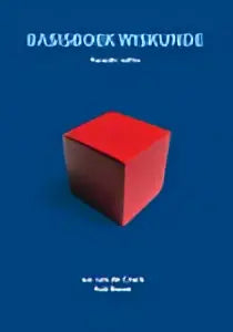 Rode kubusvormige cover van basisboek wiskunde door g geschikt voor hoger onderwijs en informatica hoger onderwijs