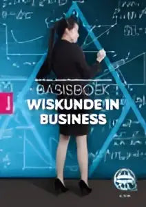 Een zwart-wit grafisch ontwerp met basisboek wiskunde tekst op een blauwe achtergrond door daniel roelfsema en gitte kale
