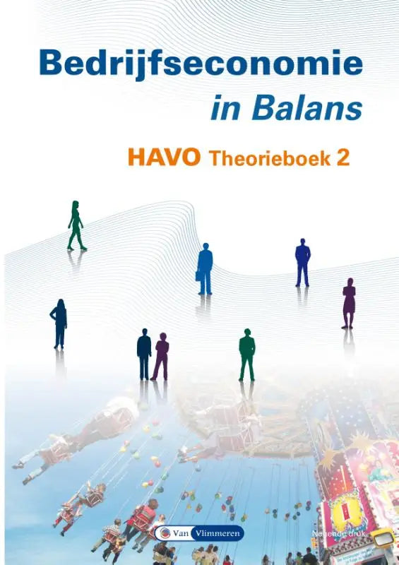 Blauw en oranje voorkant van havo theorieboek bedrijfseconomie in balans 2 van van vlimmeren