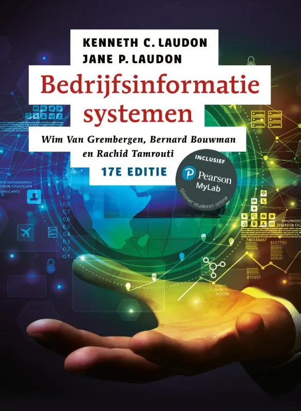De cover van de 17e editie van het bedrijfsinformatiesystemen leerboek door kenneth c met mylab nl verpakking