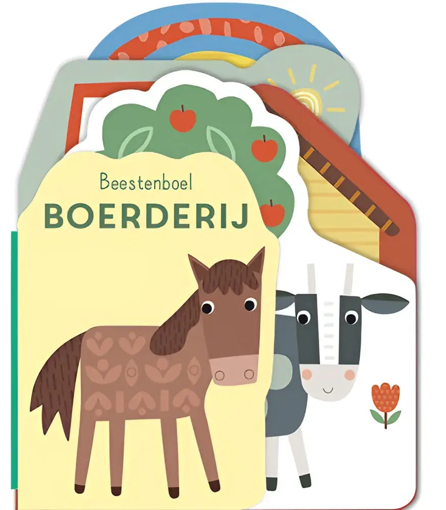 Een charmant geïllustreerd kinderboek beestenboel boerderij met vrolijke illustraties voor jonge kinderen