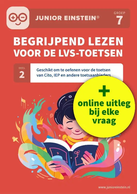 Junior einstein groep 7 workbook met kleurrijke illustraties en begrijpend lezen inclusief uitlegvideo’s voor andere toetsaanbieders