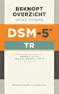 Zwart-wit tekstgrafiek met beknopt overzicht van de criteria van de dsm-5-tr van american psychiatric association