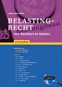 Magazine cover belasting recht met abstract ontwerp in roze voor fiscaal recht door convoy uitgevers