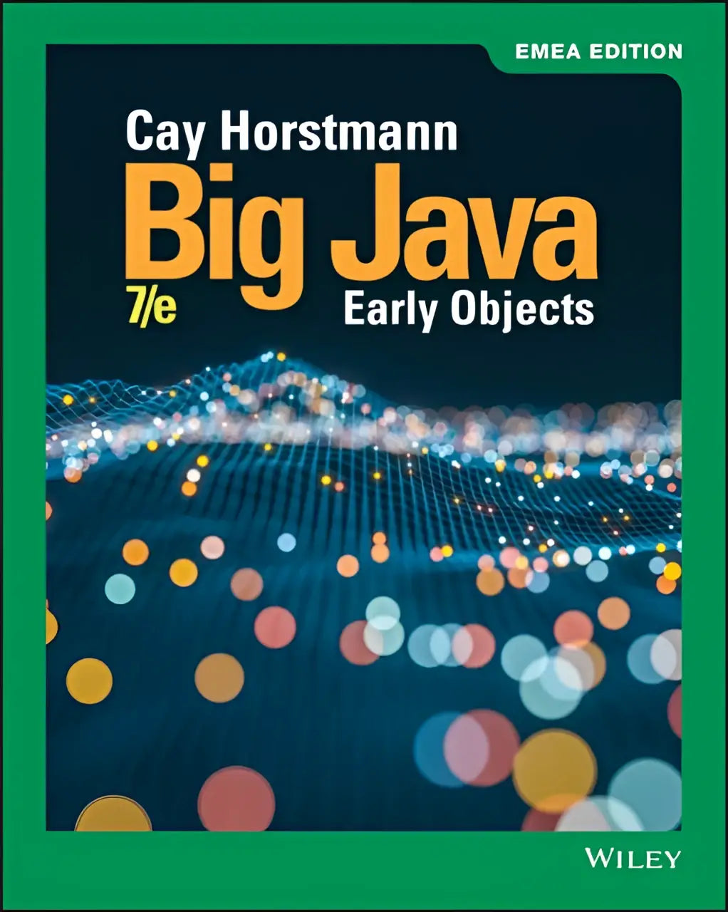 The emea edition of Big Java early objects textbook by Cay Horstmann published by Wiley in hardcover format